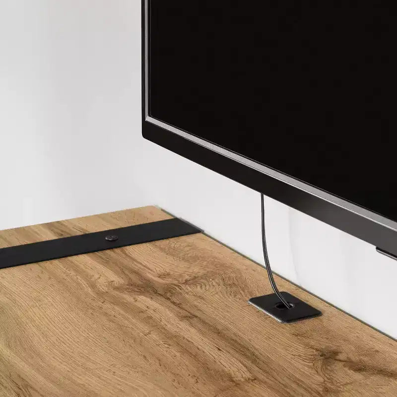 Industrial Wall-Mounted TV Stand with Adjustable Shelves for TVs up to 75"