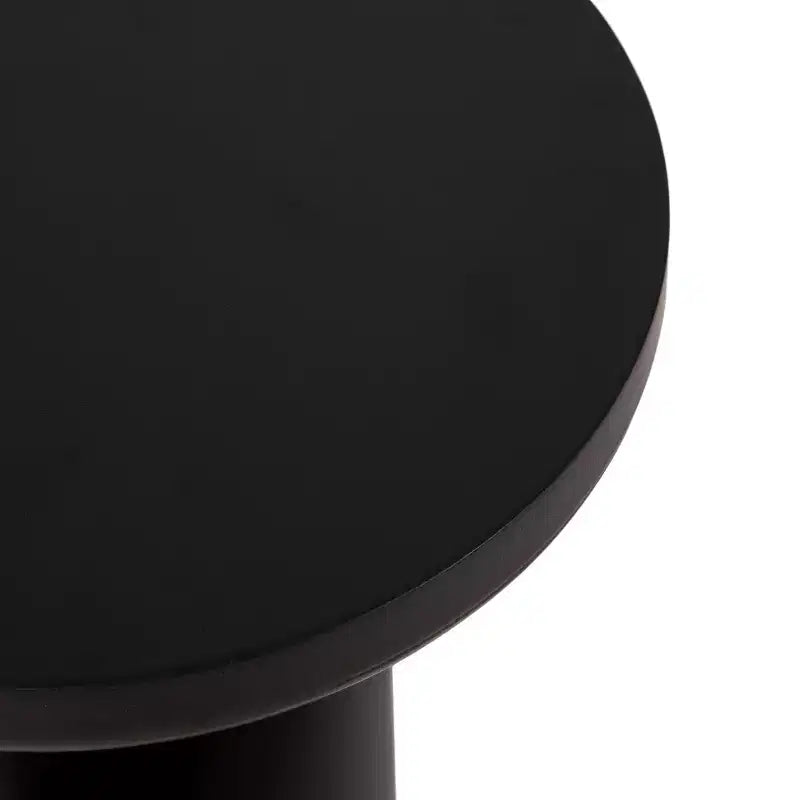Table d'appoint Pylar Round – Table d'appoint en bois sur trépied noir, 53 cm de hauteur