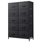 10-Drawer Fabric Storage Tower, Metal Frame, Multiple Colors, for Adults