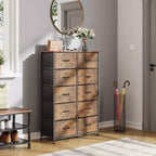 10-Drawer Fabric Storage Tower, Metal Frame, Multiple Colors, for Adults