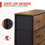 10-Drawer Fabric Storage Tower, Metal Frame, Multiple Colors, for Adults