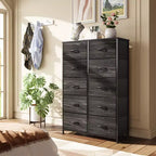 10-Drawer Fabric Storage Tower, Metal Frame, Multiple Colors, for Adults