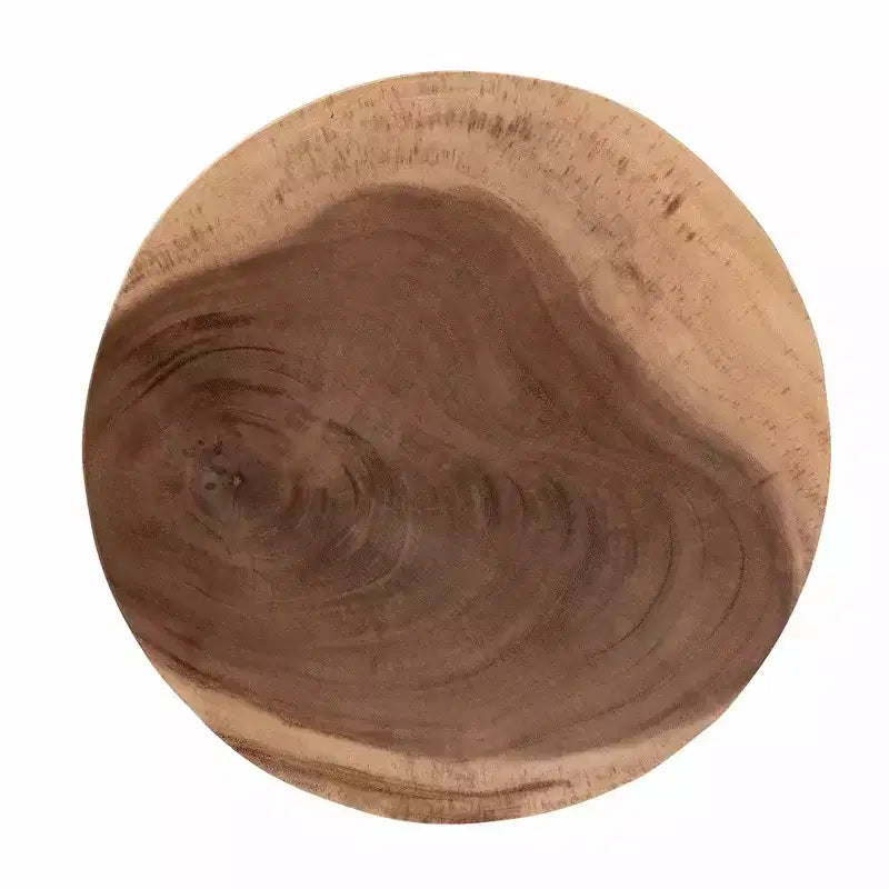 Liberte Natural Teak Wood Round End Table – Bohemian Carved Branch Base
