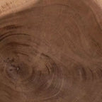 Table d'appoint ronde en teck naturel Liberte – Piètement bohème en forme de branche sculptée