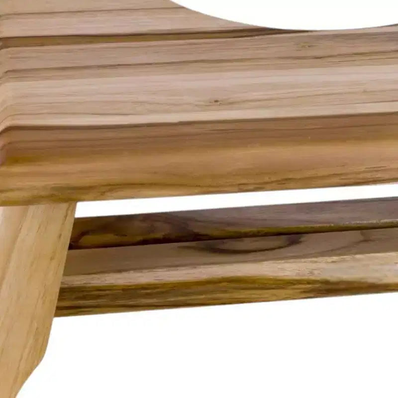 Tabouret de toilette en teck massif naturel 8" – Aide accroupie style spa