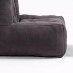 Pouf poire noir/rouge/blanc, une place, velours