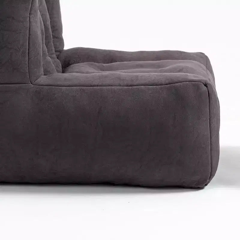 Pouf poire noir/rouge/blanc, une place, velours