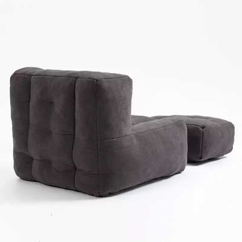 Pouf poire noir/rouge/blanc, une place, velours