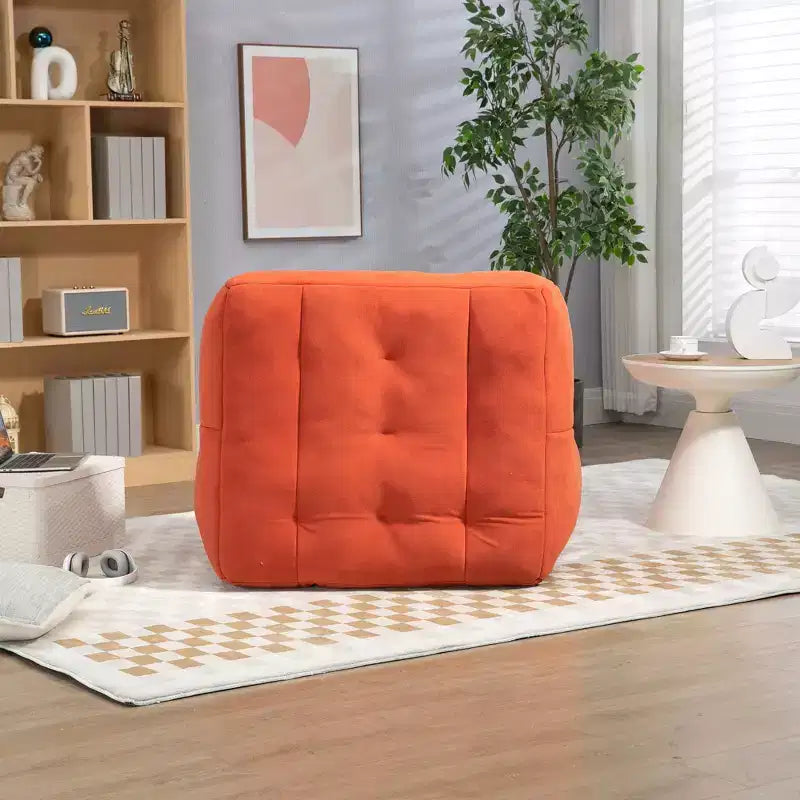Pouf poire noir/rouge/blanc, une place, velours