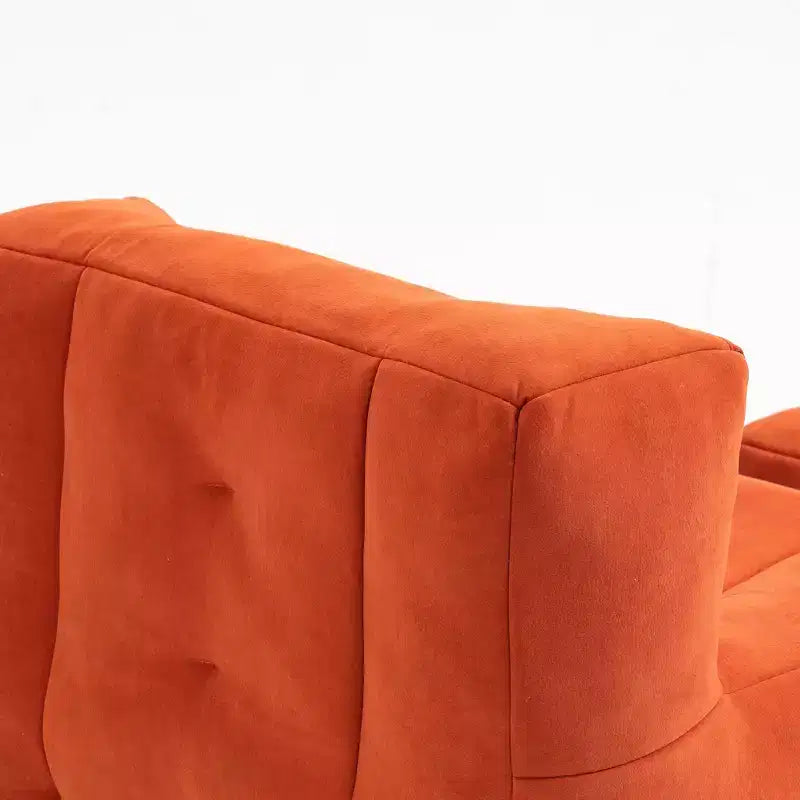 Pouf poire noir/rouge/blanc, une place, velours