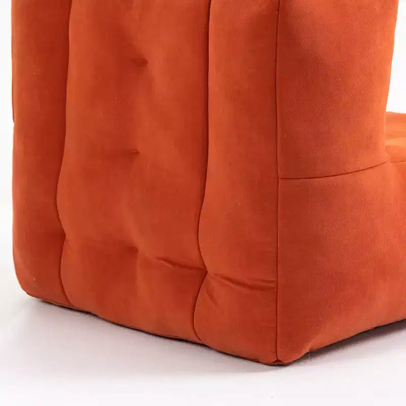 Pouf poire noir/rouge/blanc, une place, velours