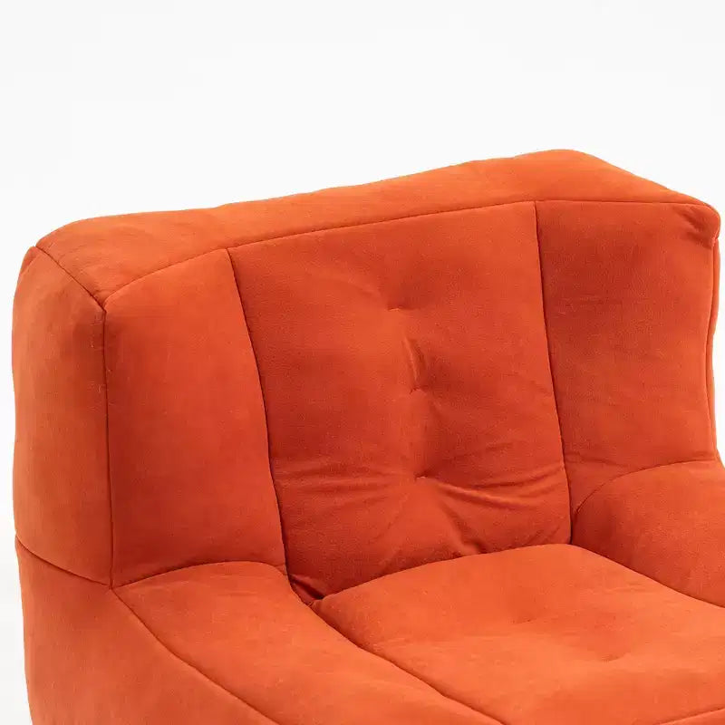 Pouf poire noir/rouge/blanc, une place, velours