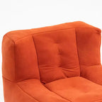 Pouf poire noir/rouge/blanc, une place, velours