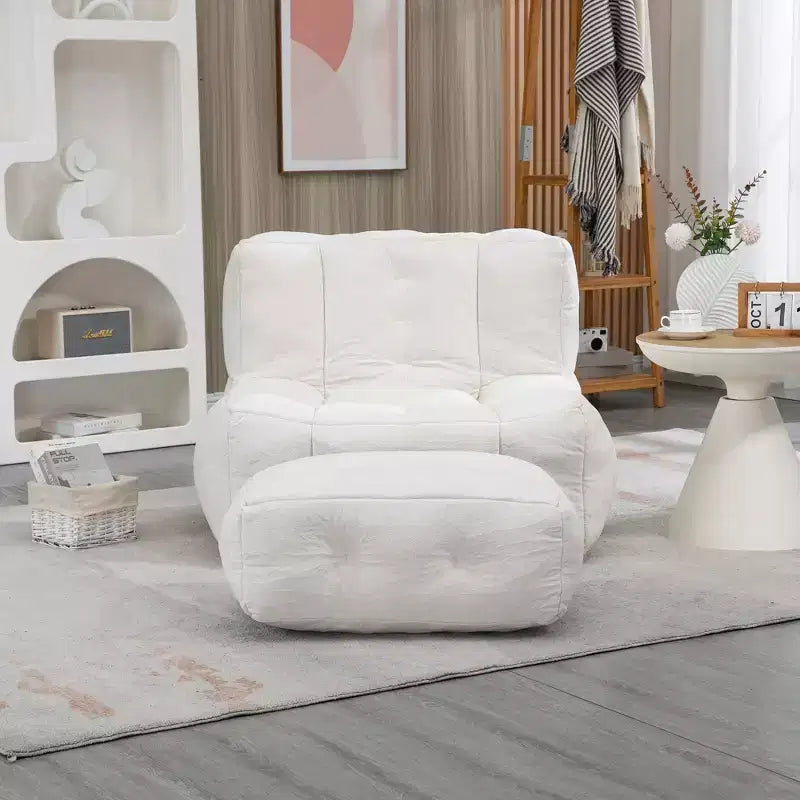 Pouf poire noir/rouge/blanc, une place, velours