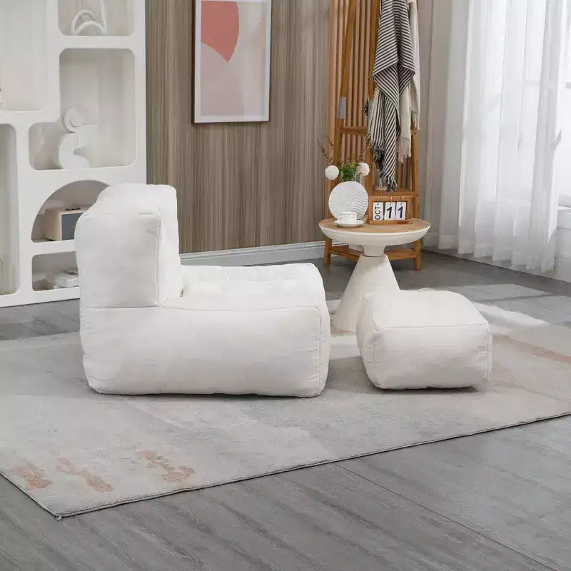 Pouf poire noir/rouge/blanc, une place, velours