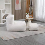 Pouf poire noir/rouge/blanc, une place, velours