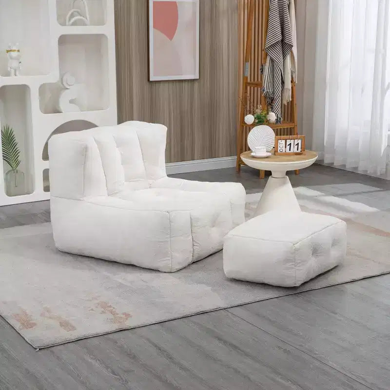 Pouf poire noir/rouge/blanc, une place, velours