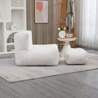 Pouf poire noir/rouge/blanc, une place, velours