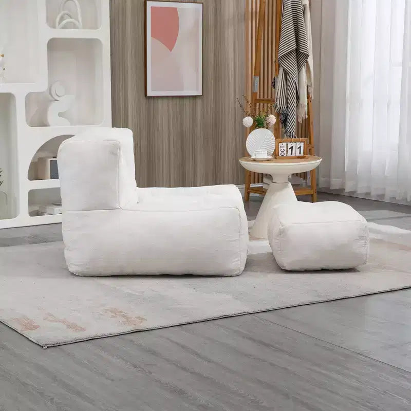 Pouf poire noir/rouge/blanc, une place, velours