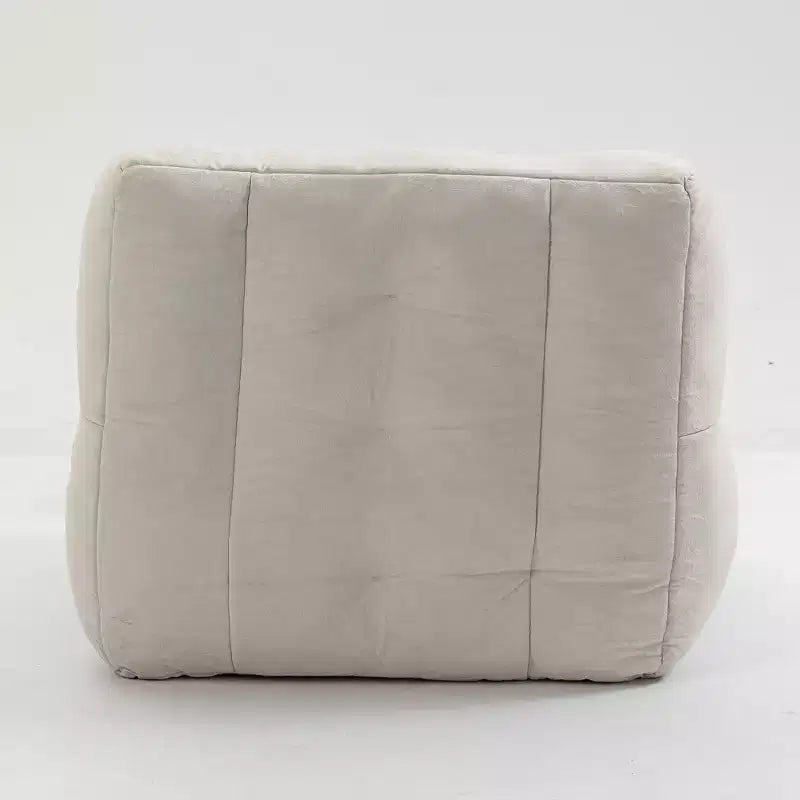 Pouf poire noir/rouge/blanc, une place, velours