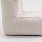 Pouf poire noir/rouge/blanc, une place, velours