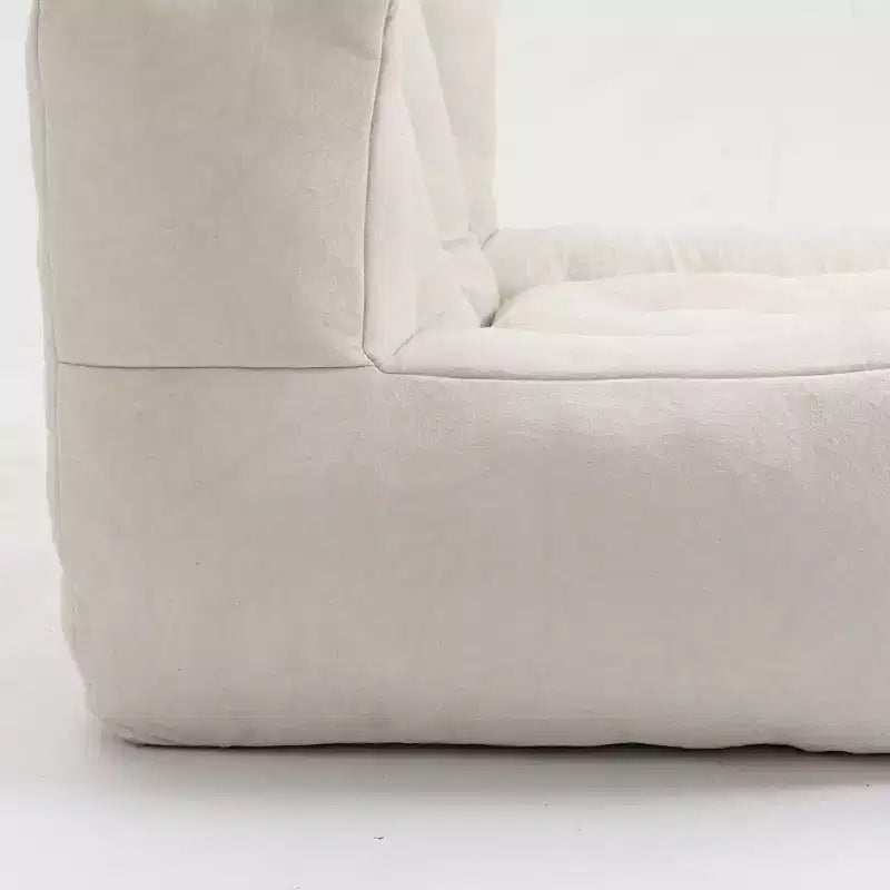 Pouf poire noir/rouge/blanc, une place, velours