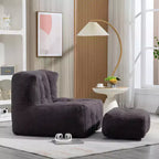 Pouf poire noir/rouge/blanc, une place, velours
