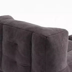 Pouf poire noir/rouge/blanc, une place, velours