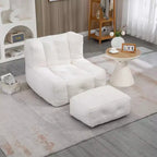 Pouf poire noir/rouge/blanc, une place, velours