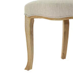 Lot de 2 chaises de salle à manger capitonnées à oreilles de style campagnard français – Cadre en bois d'hévéa, rembourrées