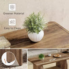 2-Tier Modern Coffee Table – White Faux Marble Top & Gold Metal Legs, 47"