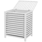 Panier à linge en bambou avec couvercle et sac de doublure amovible – Café, capacité 55 L