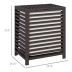 Panier à linge en bambou avec couvercle et sac de doublure amovible – Café, capacité 55 L