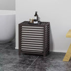 Panier à linge en bambou avec couvercle et sac de doublure amovible – Café, capacité 55 L