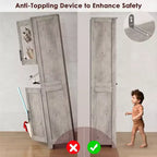 Colonne de salle de bain – Meuble de rangement sur pied avec portes et étagères réglables