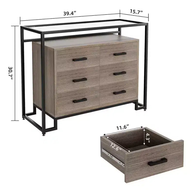 Étagère de boulanger noire à 5 niveaux avec armoire à porte vitrée et tiroir