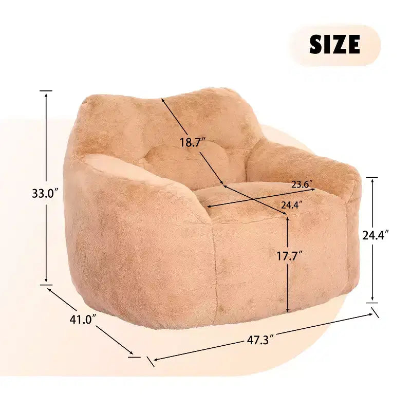 Fauteuil poire avec accoudoirs – Mousse haute densité, adultes, intérieur et extérieur