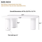 Table basse en forme de nuage noir/blanc, table d'appoint à coin rond à 3 pieds