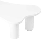 Table basse en forme de nuage noir/blanc, table d'appoint à coin rond à 3 pieds