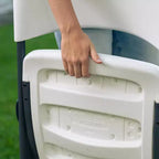 Chaise pliante à piétement en boucle, usage commercial léger, lot de 4 – Blanc, utilisation intérieure et extérieure