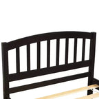 Lit plateforme jumeau avec lit gigogne, brun/noyer, 2 couchages, cadre en bois