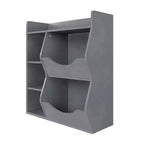 Kids Bookshelf and Toy Storage, 3 Tier Toy Storage Organizer, 5 Cube Storage Cabinet, Toddler Bookshelf