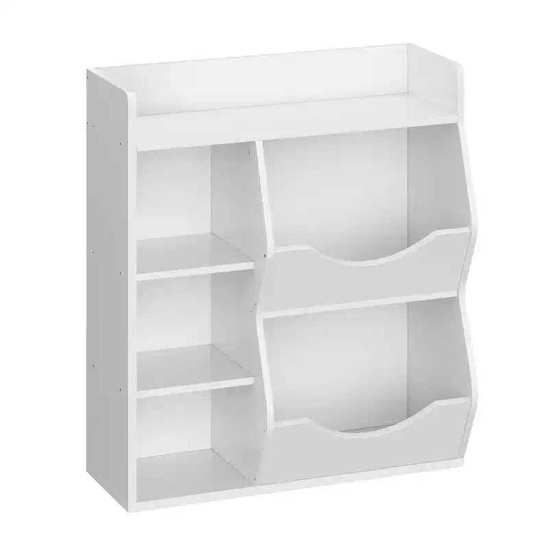 Grey / Retro Color / White 3-Tier 5-Cube Kids Bookshelf & Toy Storage, 1-Child
