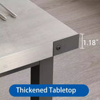 Table à manger rectangulaire 6 à 8 places, coloris gris / rétro, style industriel, structure métallique