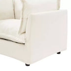 Ensemble fauteuil et ottoman en chenille, 2 places, beige / noir / vert / rose