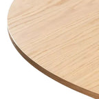 Table à manger ronde jaune, style piédestal, 4 places