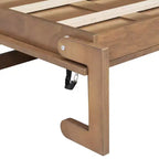 Lit escamotable double Whisen Wood avec station de recharge et tiroir