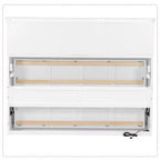 Lit escamotable double Whisen Wood avec station de recharge et tiroir