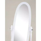 Miroir décoratif pleine longueur Anna Style avec cadre en bois, blanc – Chambre et dressing