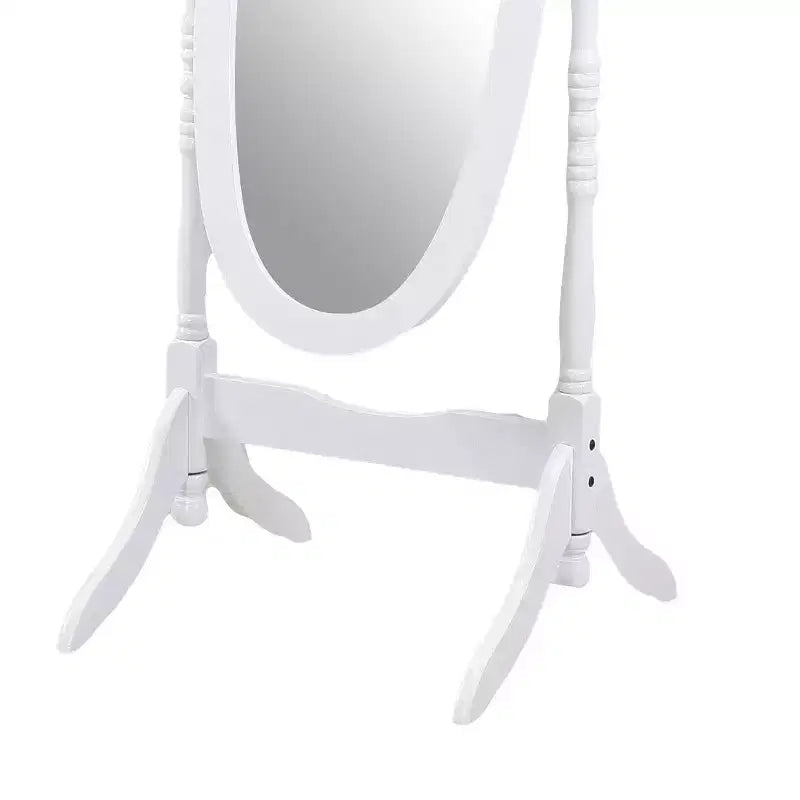 Miroir décoratif pleine longueur Anna Style avec cadre en bois, blanc – Chambre et dressing